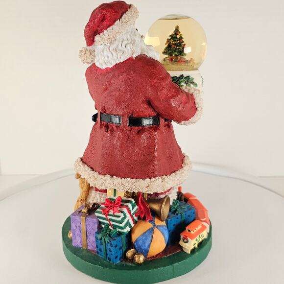 Pfaltzgraff Santa Holding Snow Globe Christmas Heritage Musical Figure 9" w/ Box - Picture 12 of 16